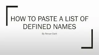 How to paste a list of defined names