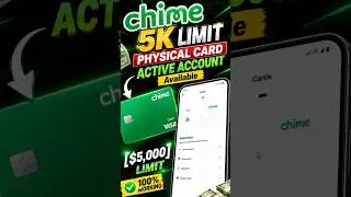 2k limit chime bank Physical Card Active account available | chime reffer mumu card show method