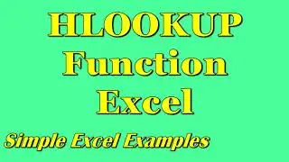 HLOOKUP Function Excel (Simple Example)