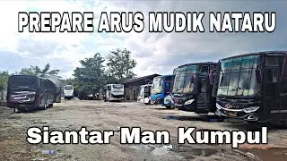 Persiapan Sebelum Jam Keberangkatan. Bus Siantar Kumpul di Satu Cucian.  Intip intrior Bus Eldivo.