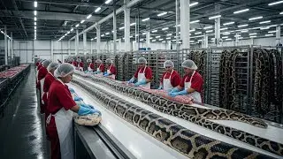 From Snake Skin to Luxury Jacket: Inside a Snake-Leather Factory (Full Process)
