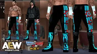 CM Punk AEW ALL OUT Wrestling Gear Tights Design | How to create a wrestler PS2 Svr2011 CAW Formula