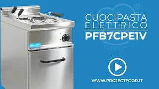 PFB7CPE1V - Cuocipasta professionale elettrico su mobile con vasca singola da 28 lt