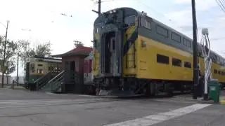 Chicago & Northwestern Gallery Bi-Levels Headed to the Coach Yard for the Evening at IRM