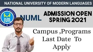 NUML Admission Open Spring 2021::Spring Admission Open 2021