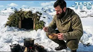 Surviving Primitive Life in Deep Snowy Mountains | Winter Extreme Bushcraft