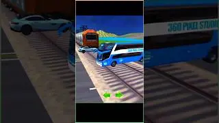 Bus and Train accident video #shorts #shortvideo #bus #driving #bijoyutuber