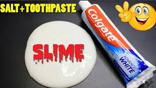 DIY Toothpaste Slime How to make Slime at home/Colgate and salt  #slime