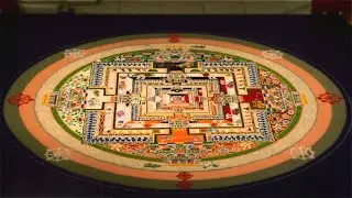 Tibetan Buddhist Thangka Paintings Documentary - Time-Lapse: Kalachakra mandala
