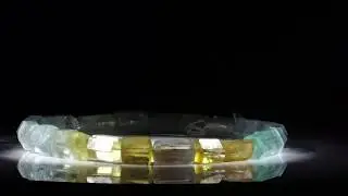Edelsteincollier Beryll (Aquamarin/Goldberyll), naturbelassene Kristalle