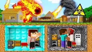 DESZCZ METEORYT&Oacute;W vs PODZIEMNA BAZA ZA 1$ i 10000$ W MINECRAFT?! GPLAY