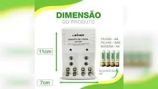 Review: Kit Carregador De Pilhas + 4 Pilhas Cartela Recarregáveis