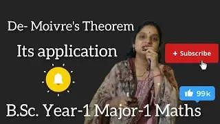 Application of De-Moivre's Theorem ✌️ B.Sc. Major-1 Maths NEP 2025 #problem #application #maths