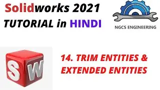 SolidWorks tutorial in Hindi || 14. Trim entities & Extended entities