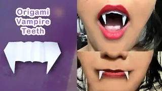 Halloween: Easy Origami Vampire Fangs / Paper Teeth Tutorial