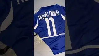 Ronaldinho Brazil 2002 World Cup Away Jersey! 🇧🇷🔥
