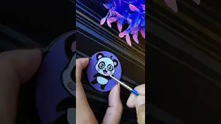 Panda Painting Keychain🐼 #shorts #panda #paintingshorts #keychain#acrylic