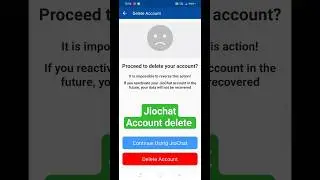 How to Delete Jio Chat account #jiochat #jio #jio5g #jio #chat