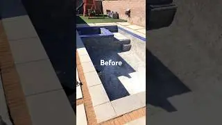 New pool and spa build . Fresh white Plaster🌊 #pool #plaster #fyp