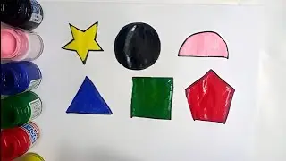 Learn 2d shapes and colouring | शेप्स नेम | shapes drawing for kids | educational video Part-12 