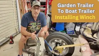 Садовый прицеп-лодка Pelican 10E Bass Raider &mdash; лебёдка и запасное колесо