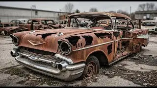 Full Car Restoration:Abandoned 1957 Chevrolet Bel Air Rebuilt to Factory New | Oddly Satisfying ASMR