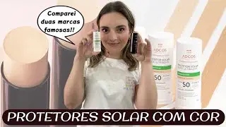 Protetor Solar com cor - Testei duas opções: HIDRABENE E ADCOS!