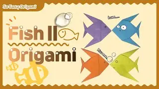 How to make easy tropical fish origami for beginners. It's easy to learn. Please follow along slowly
