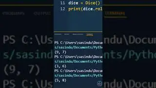 python dice rolling simulator #short #python