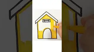 🐶🏚️ How to Draw Doghouse House - Easy Drawing #easydrawing #drawingtutorial #drawing #draw #coloring