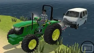 इको गाड़ी फस गई नदी के अंदर जॉन डीरे ट्रैक्टर निकालनाके लिए eco John Deere #games #viral 