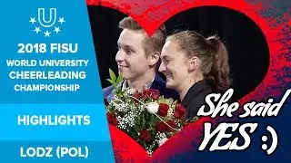 Surprise proposal at the 2018 FISU World University Cheerleading Championship