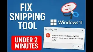 Fix snipping tool WASAPI exclusive mode audio error in Windows11