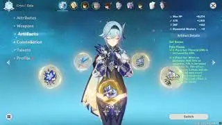 Genshin Eula stats showcase