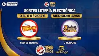 Sorteo JPS EN VIVO 8/09/2026 | 3 Monazos y Nuevos Tiempos (MEDIODÍA) | LotiMagic