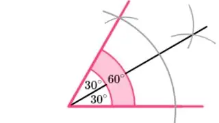 construction of 60&deg;angle and 30&deg;angle