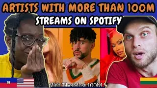 REACTION TO Artist With The Most Songs Over 100 Million Streams On Spotify | FIRST TIME WATCHING