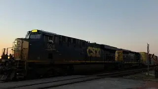 Giant 822 axle CSX Manifest train with trash containers at 3:16