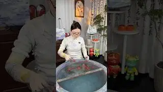 Use the color scheme mix with water to made a beautiful bag#art #watermarbling #diy #shorts