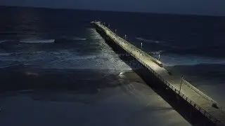 Topsail, NC - Jolly Roger Pier at Dusk - Mavic Pro Drone Video