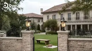 Stone Pillar Lights｜Retro Solar Waterproof Aluminum Post Cap Lamp