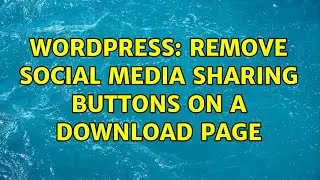 Wordpress: Remove social media sharing buttons on a download page