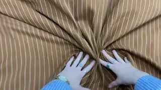 Burnt Caramel Stripe Tencel Linen Blend Suiting #13895