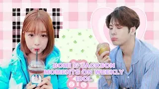 bomi [apink] & jackson wang [GOT7] moments on weekly idol &bull; [gotpink]