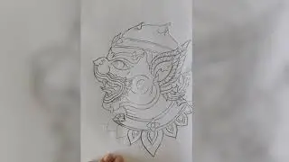 how to drawing Hanuman - eamin painting