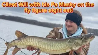 Client Lands a Musky on the Fly! | Keystone Anglers Guide Service #MuskyOnTheFly #flyfishinglife