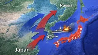 Japan vs Russia 1904 &mdash; Full War Google Map Animation.