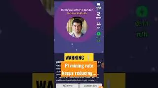 ⚠️ Pi Mining Warning: Pi Rate Keeps Reducing... #shorts #pi
