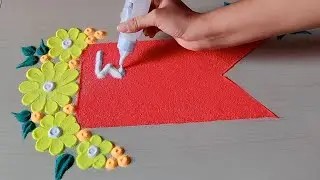 #Diwalirangolidesignssimple New Rangoli / 2022 Happy New Year Rangoli / satisfying sand video's