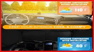 EcoNour Truck Windshield Sun Shade Ultimate Heat And Privacy Protection On Every Stop